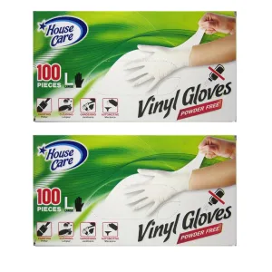 200 Vinyl Disposable Gloves Powder Free Painting Cleaning Automotive Size Large