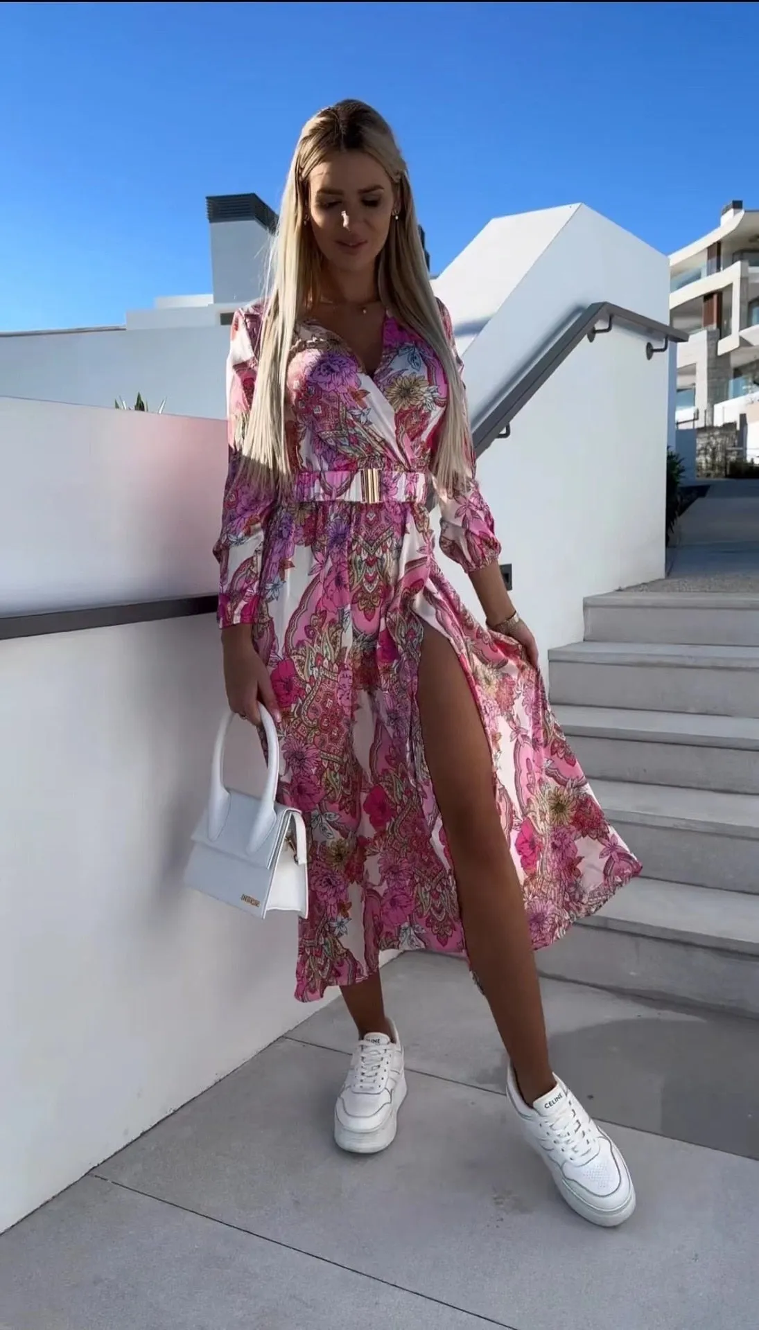 Florence Printed Dress with Belt
