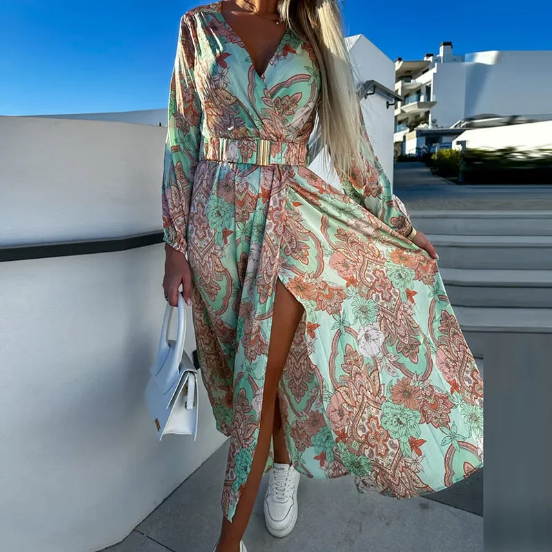 Florence Printed Dress with Belt