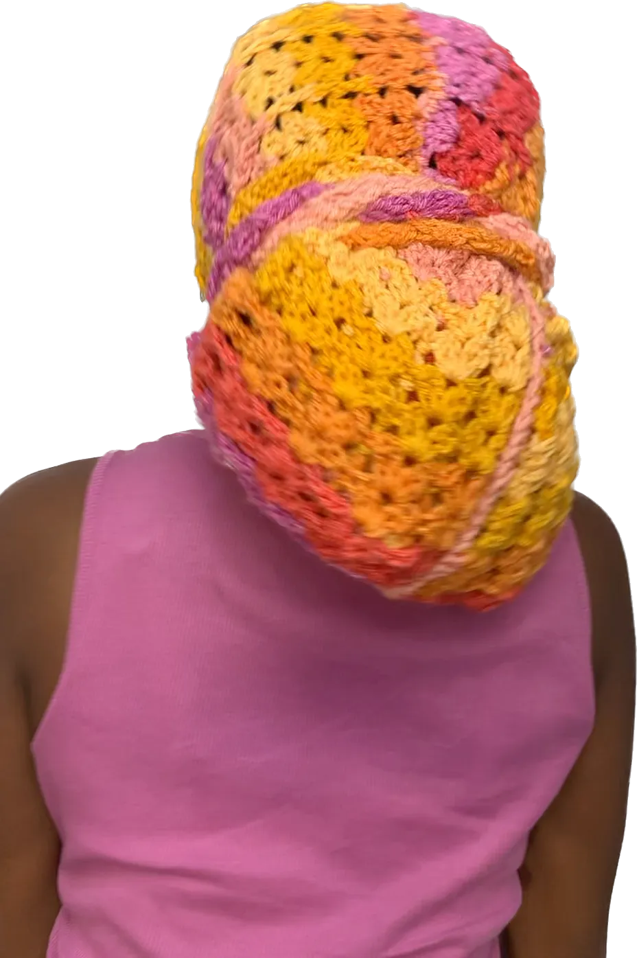 'Gèlè' Crochet Durag in bright yellow shades